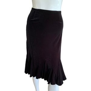 CACHET VELVET-LOOK FIT &FLARE SKIRT. WOMEN’S SIZE SMALL